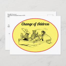 住所ヴィンテージ行ボートの変更 案内ポストカード