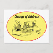 住所ヴィンテージ行ボートの変更 案内ポストカード (正面)