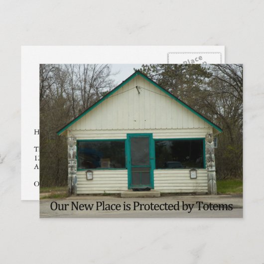 住所保護カードのおもしろい変更項目別 案内ポストカード (正面/裏面)