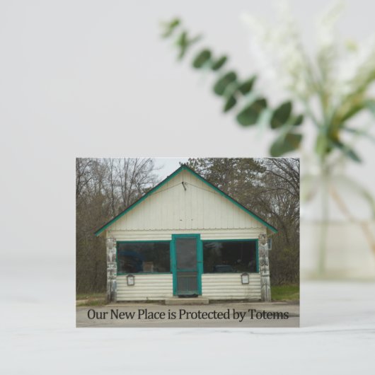 住所保護カードのおもしろい変更項目別 案内ポストカード (スタンド正面)