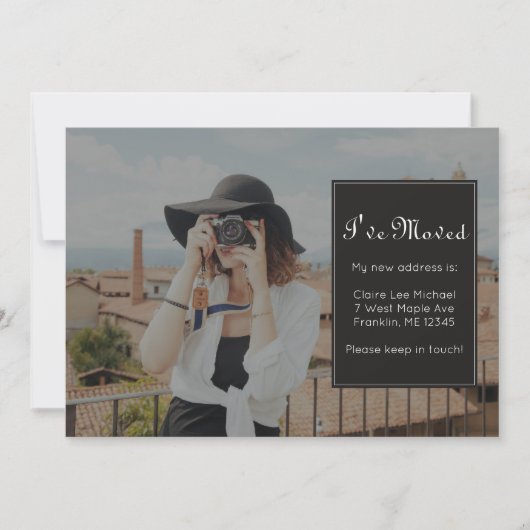 住所地及びドットの変かわいらし更 案内状 (正面)