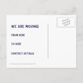 住所地変更おもしろい建物 案内ポストカード (裏面)