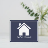 住所地表変更の名刺 案内ポストカード (スタンド正面)