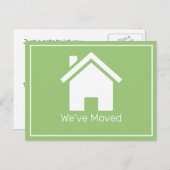 住所地表変更の名刺 案内ポストカード (正面/裏面)