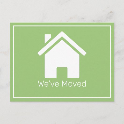 住所地表変更の名刺 案内ポストカード (正面)