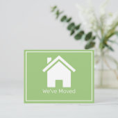 住所地表変更の名刺 案内ポストカード (スタンド正面)