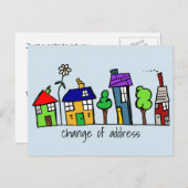 住所地郵便カードの変更 案内ポストカード (正面/裏面)