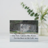 住所変更のおもしろい余地 案内ポストカード (スタンド正面)