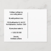 住所変更のお知らせ ポストカード (裏面)