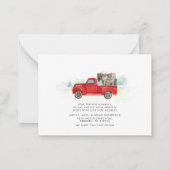 住所変更のお知らせ　レッドトラック引越センター ノートカード (裏面)