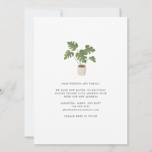 住所変更のお知らせ 引っ越しのお知らせ (裏面)