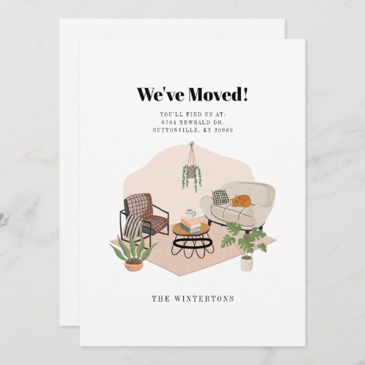 住所変更のお知らせ 引っ越しのお知らせ (正面/裏面)