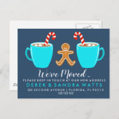 住所変更のお知らせ 引っ越しました クリスマス アンノ 案内ポストカード (正面/裏面)