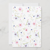 住所変更のお知らせ　花と蝶のデザイン 案内状 (裏面)