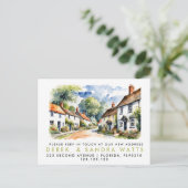 住所変更のお知らせ, 転居のご案内 村 案内ポストカード (スタンド正面)