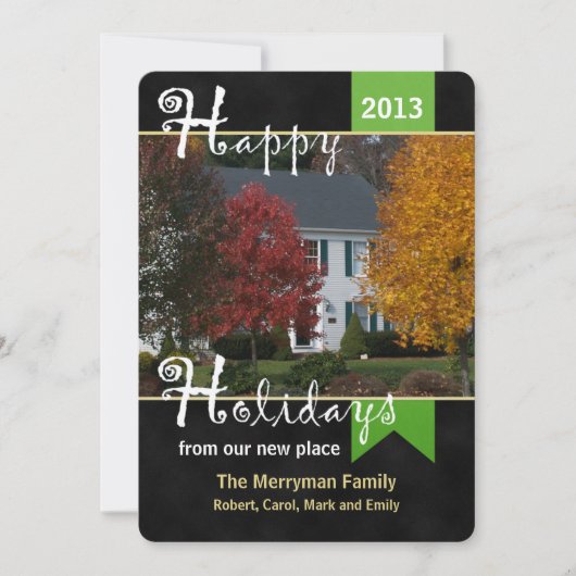 住所変更クリスマスカード フォト付き シーズンカード (正面)