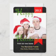 住所変更クリスマスカード フォト