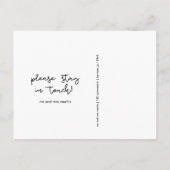 住所変更モダンタイポグラフィ及び写真 案内ポストカード (裏面)