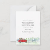 住所変更レッドトラックの移動告知 ノートカード (裏面)