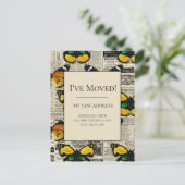 住所変更ヴィンテージ蝶 ポストカード (スタンド正面)