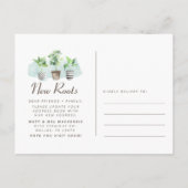 住所変更植物移動 案内ポストカード (裏面)