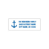 住所文字航海のボートいかり選択カラー セルフインキングスタンプ (デザイン)