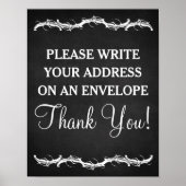 住所書の看板結婚を下さい ポスター (正面)