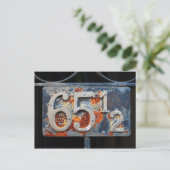 住所番号銘板（65年半） ポストカード (スタンド正面)