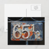 住所番号銘板（65年半） ポストカード (正面/裏面)