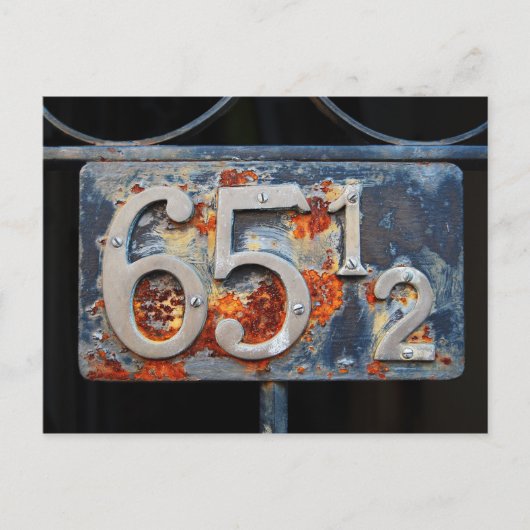 住所番号銘板（65年半） ポストカード (正面)