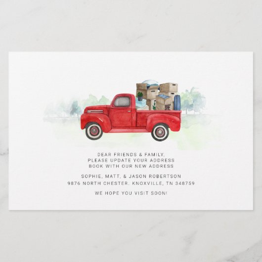 住所異動のお知らせカード (裏面)