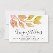 住所異動のお知らせカード ノートカード (正面)