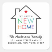 住所異動のお知らせ スクエアシール (正面)