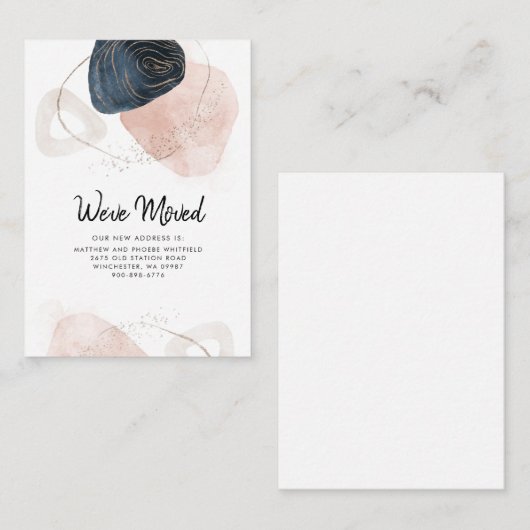 住所異動のお知らせ ノートカード (正面/裏面)