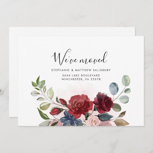 住所異動 案内状 (正面/裏面)