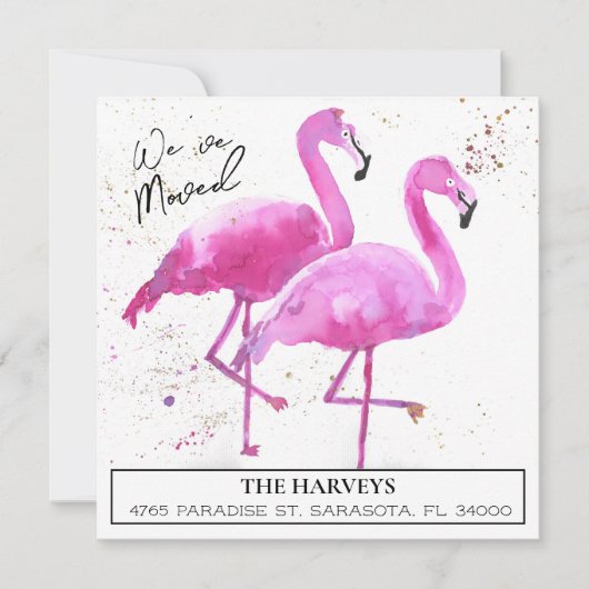 住所発表葉書の変更 招待状 (正面)