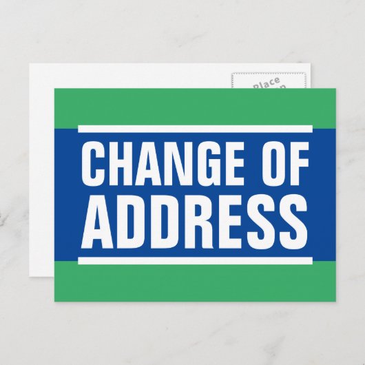 住所移動はがきの新しい自宅変更 案内ポストカード (正面/裏面)