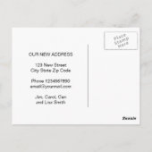 住所移動はがきの赤い納屋のファーム変更 ポストカード (裏面)