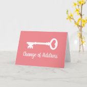 住所移動カードの変更とヴィンテージ鍵 カード (黄色い花)