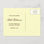 住所素朴の変更メイソン・ジャー・ヒマワリ 案内ポストカード (裏面)