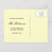 住所素朴の変更メイソン・ジャー・ヒマワリ 案内ポストカード (裏面)