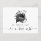 住所素朴の移動告知の変更をネスト 案内ポストカード (正面)