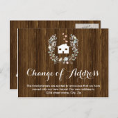 住所素朴はがきのフローラ変更 案内ポストカード (正面/裏面)