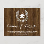 住所素朴はがきのフローラ変更 案内ポストカード (正面)