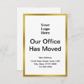 住所金ゴールド及び白テンプレートの変更 案内状 (正面/裏面)