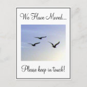 住所飛んでいるはがきの変更 案内ポストカード (正面)