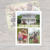 住所4の文字変更の写真コラージュ移動 案内ポストカード