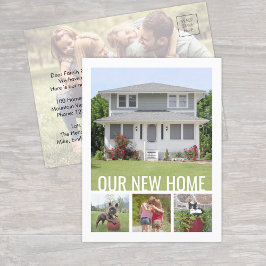 住所5の文字変更の写真コラージュ移動 案内ポストカード