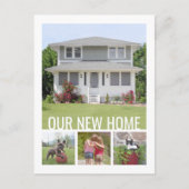 住所5の文字変更の写真コラージュ移動 案内ポストカード (正面)