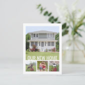 住所5の文字変更の写真コラージュ移動 案内ポストカード (スタンド正面)